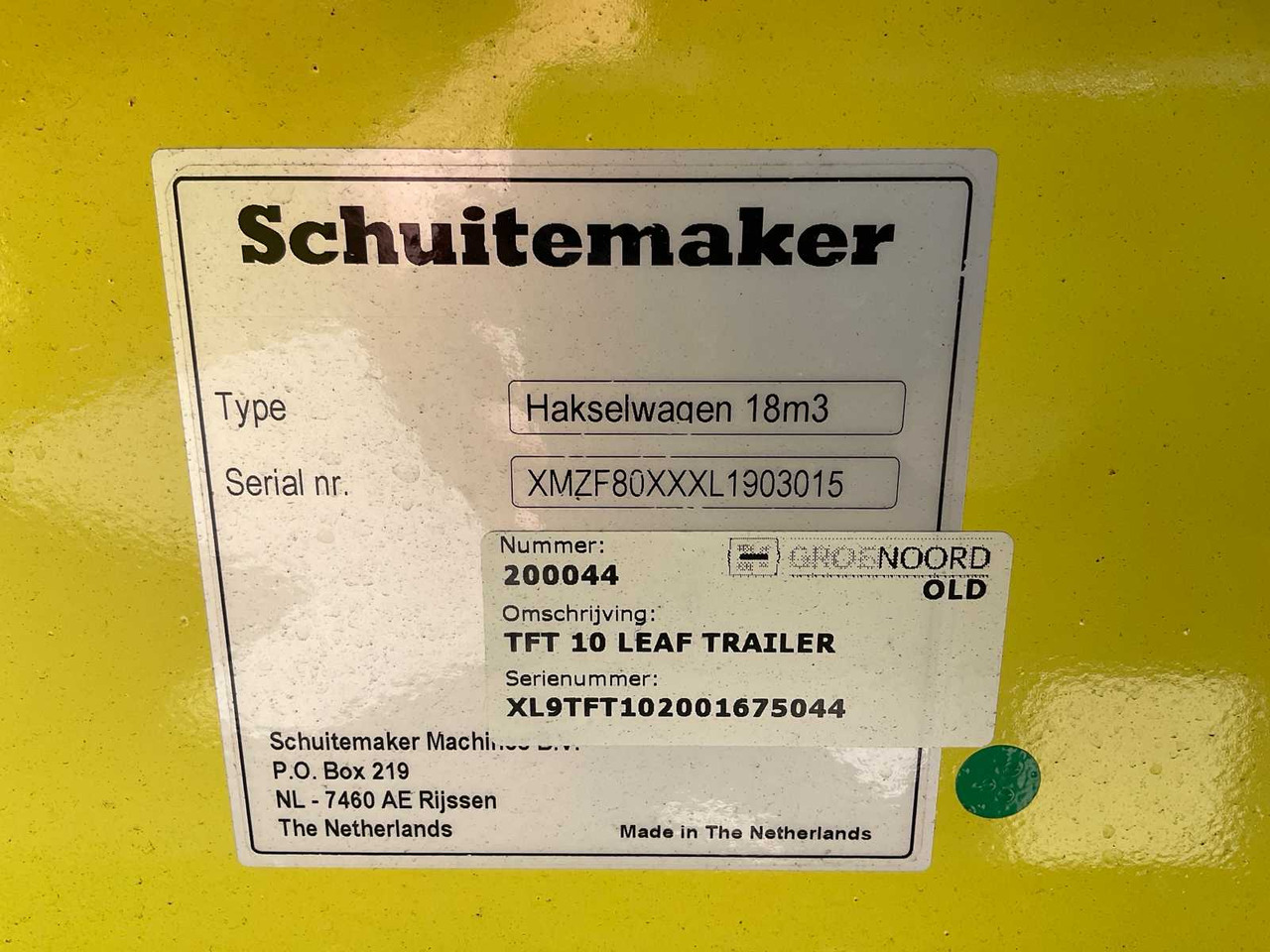 Farm trailer Schuitemaker TFT10 / 18m3: picture 25