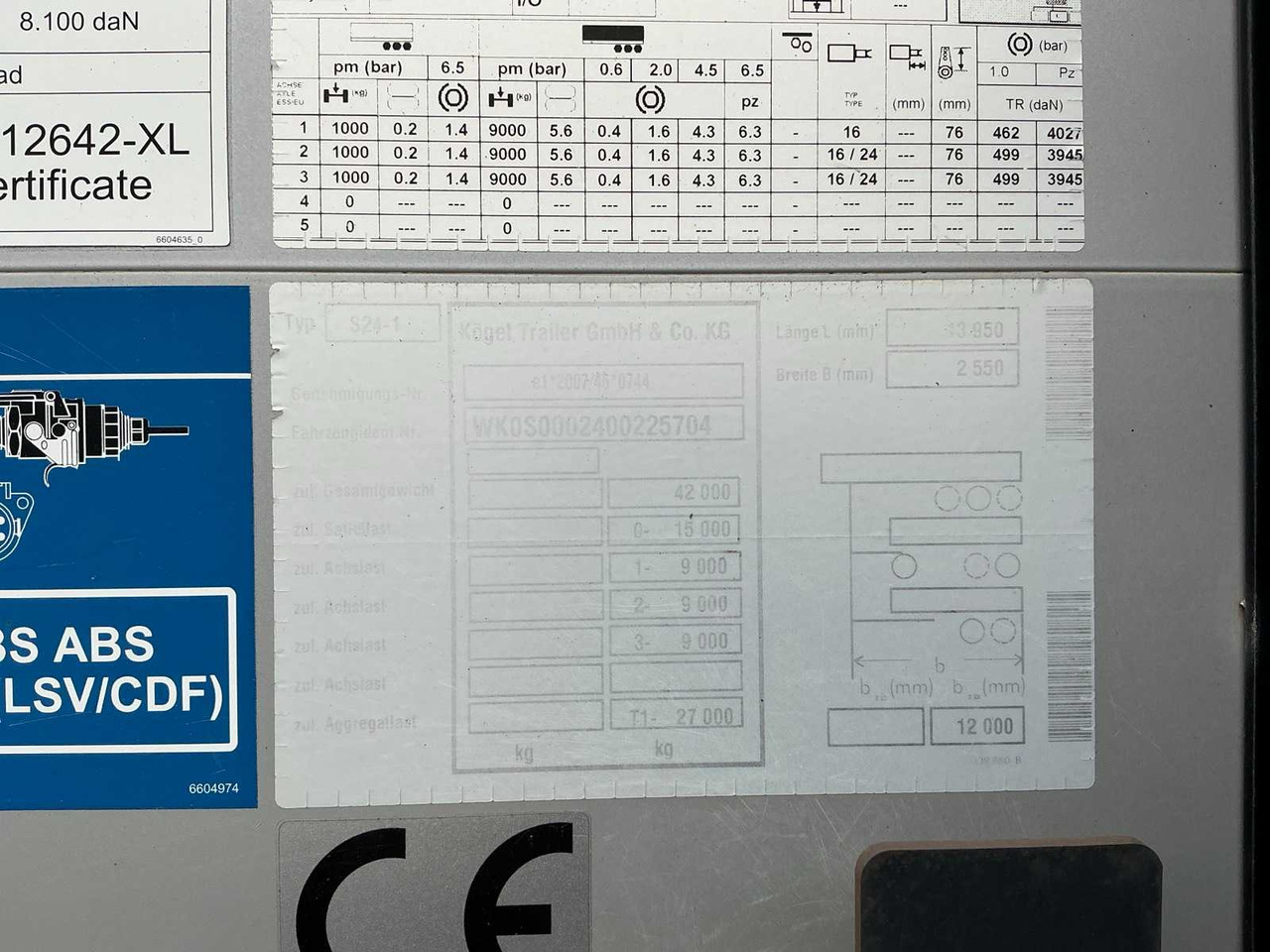 KÖGEL S24-1 CURTAINSIDER TRAILER - Semi-trailer: picture 3 KÖGEL S24-1 CURTAINSIDER TRAILER - Semi-trailer: picture 3