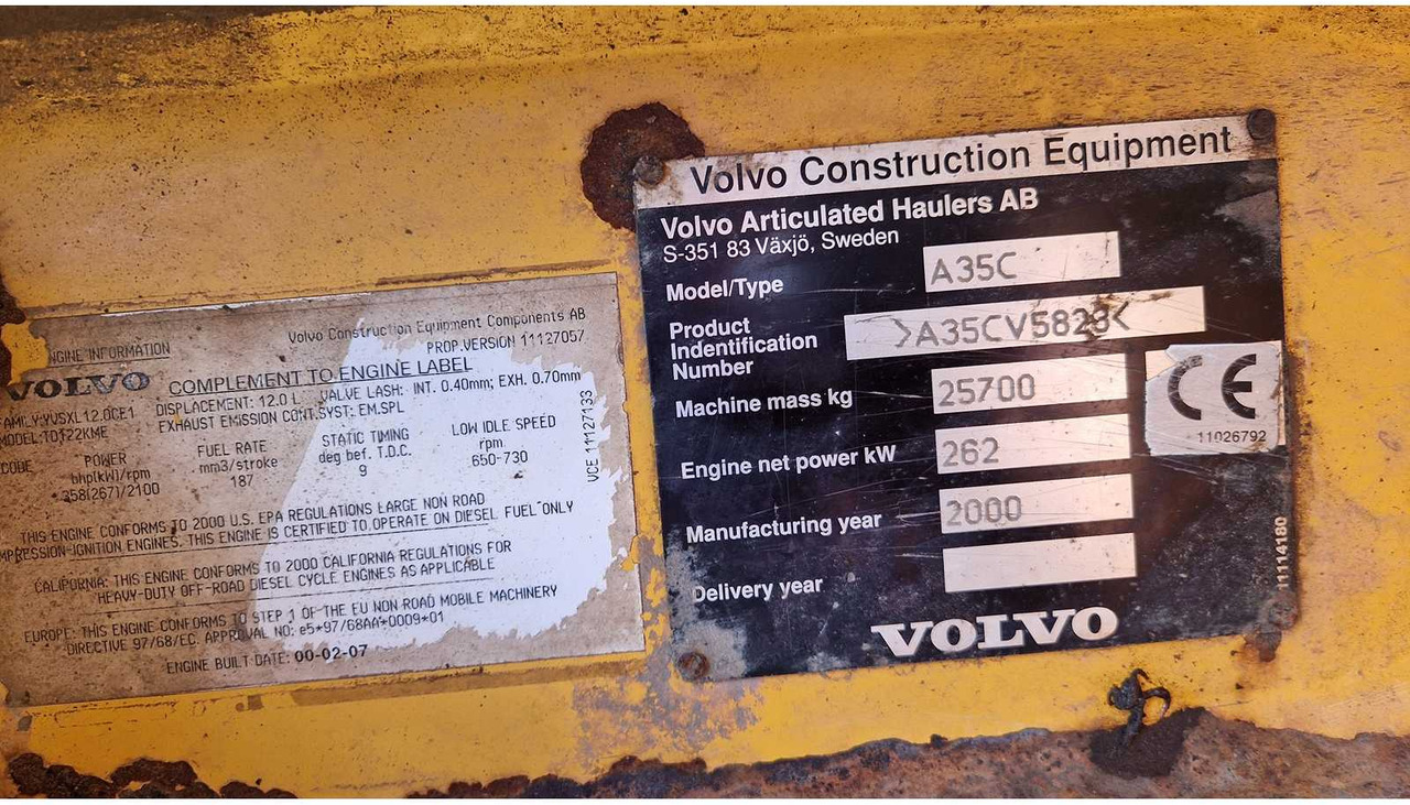 Mini dumper VOLVO - A35C - DUMPER TRUCK - 2000: picture 39 Mini dumper VOLVO - A35C - DUMPER TRUCK - 2000: picture 39