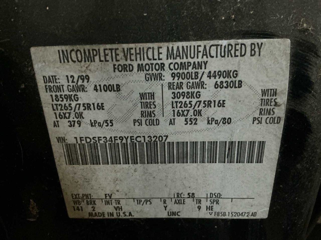 1999 FORD F-350 COMMERCIAL VEHICLE - Van: picture 3 1999 FORD F-350 COMMERCIAL VEHICLE - Van: picture 3