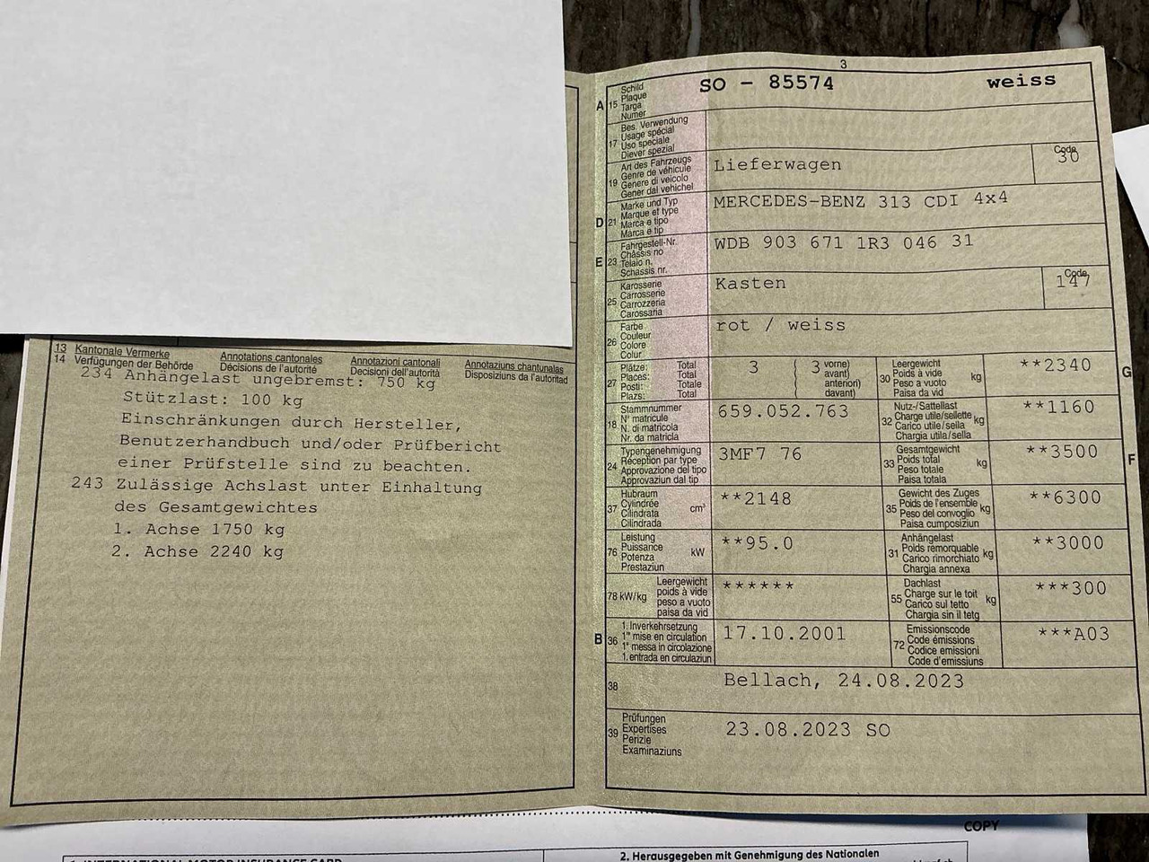 2001 MERCEDES-BENZ 313 CDI 4X4 CAMPER / VAN - Van: picture 3 2001 MERCEDES-BENZ 313 CDI 4X4 CAMPER / VAN - Van: picture 3