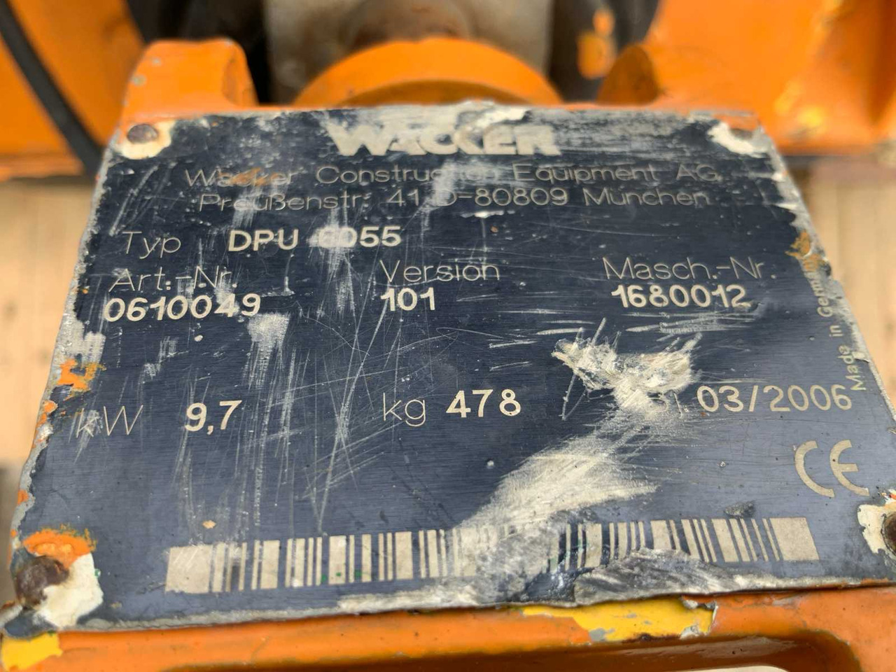 Wacker Neuson DPU6055 - Vibratory plate: picture 5 Wacker Neuson DPU6055 - Vibratory plate: picture 5