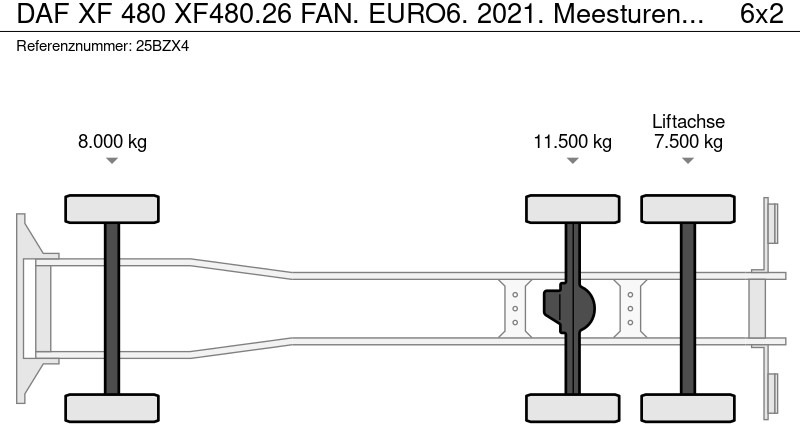 Cab chassis truck DAF XF 480 XF480.26 FAN. EURO6. 2021. Meesturende achteras!!: picture 17 Cab chassis truck DAF XF 480 XF480.26 FAN. EURO6. 2021. Meesturende achteras!!: picture 17