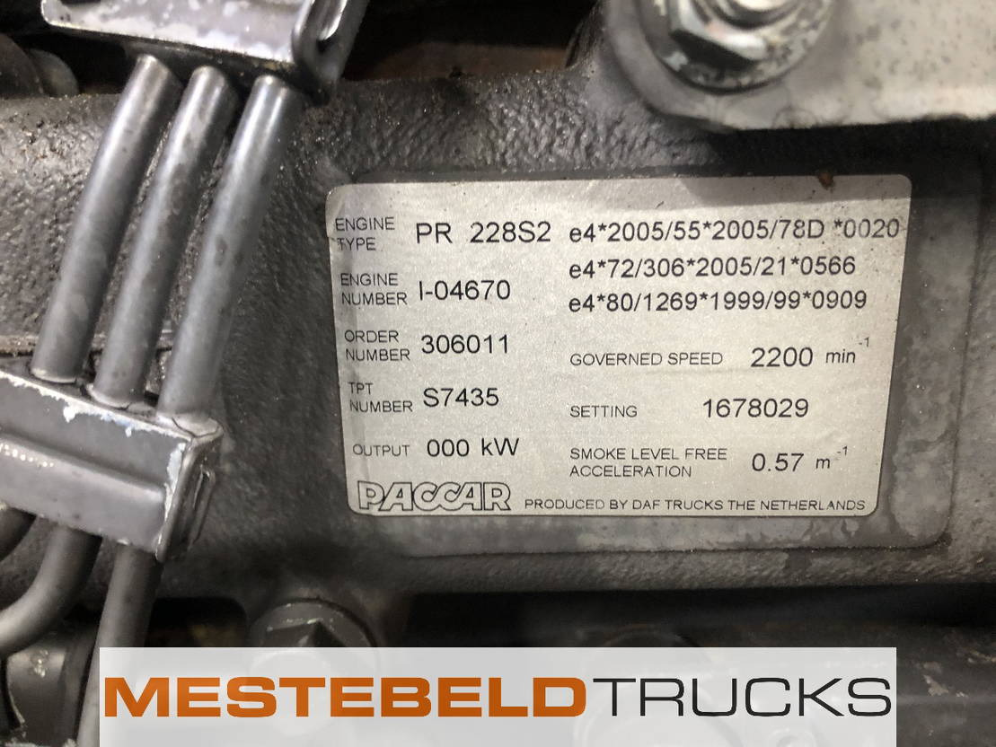 DAF Motor PR 228 S2 - Engine for Truck: picture 5 DAF Motor PR 228 S2 - Engine for Truck: picture 5