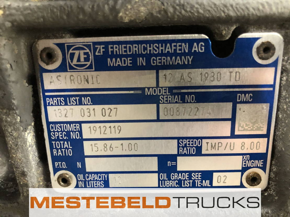 DAF Versnellingsbak 12 AS 1930 TD - Gearbox and parts for Truck: picture 5 DAF Versnellingsbak 12 AS 1930 TD - Gearbox and parts for Truck: picture 5