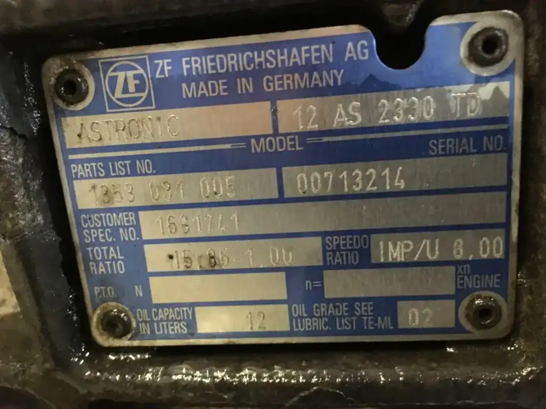 DAF Versnellingsbak 12AS2330 TD - Gearbox and parts for Truck: picture 5 DAF Versnellingsbak 12AS2330 TD - Gearbox and parts for Truck: picture 5