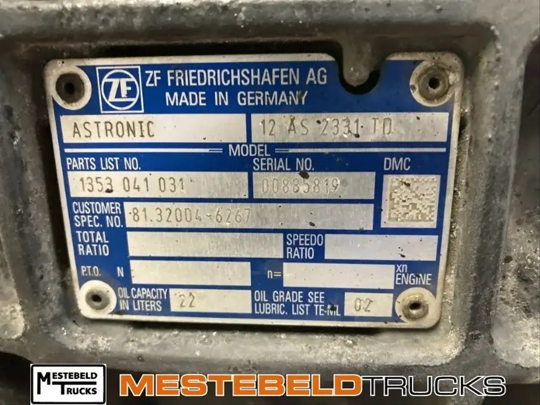 MAN Versn bak 12 AS 2130 TD - Gearbox and parts for Truck: picture 4 MAN Versn bak 12 AS 2130 TD - Gearbox and parts for Truck: picture 4