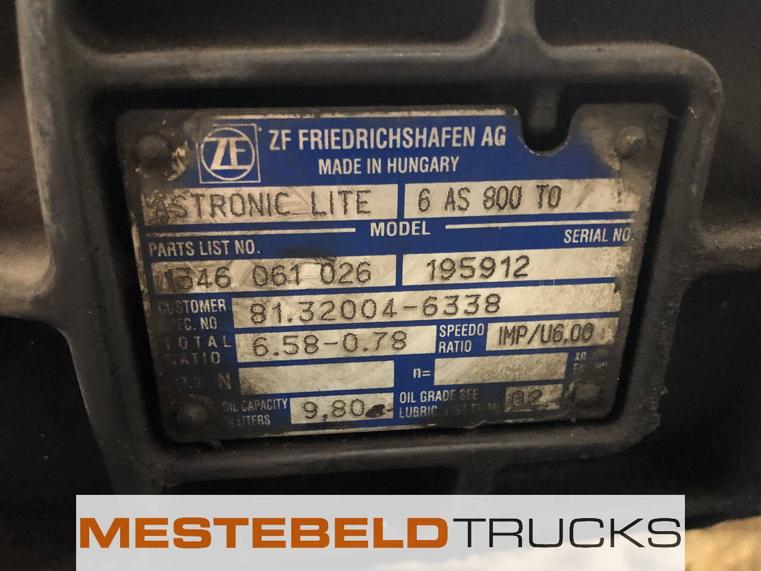 MAN Versnellingsbak 6 AS 800 TO - Gearbox and parts for Truck: picture 5 MAN Versnellingsbak 6 AS 800 TO - Gearbox and parts for Truck: picture 5