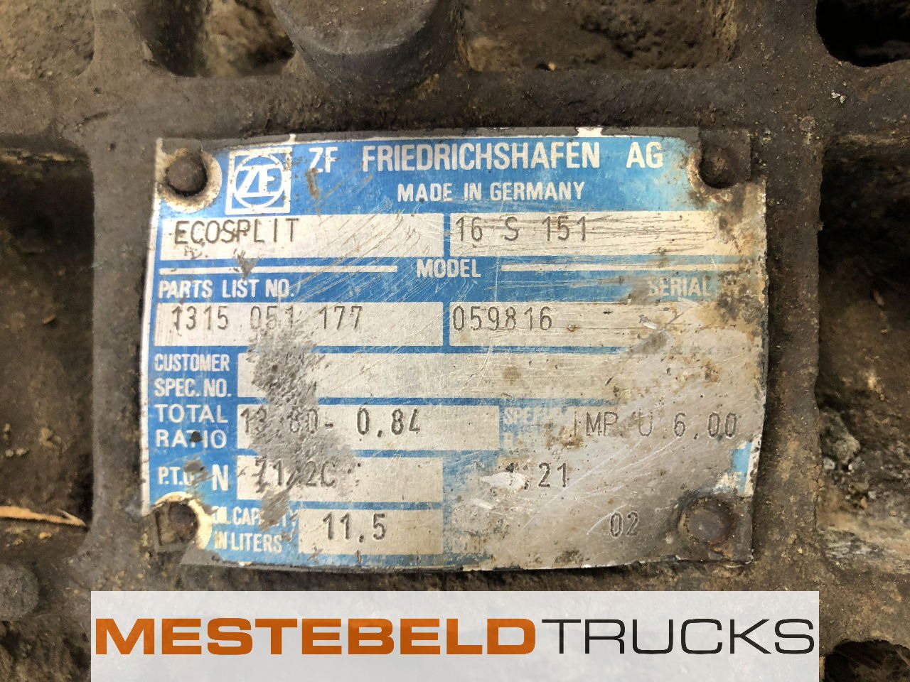 Terberg Versn bak 16S151 OD - Spare parts for Truck: picture 5 Terberg Versn bak 16S151 OD - Spare parts for Truck: picture 5