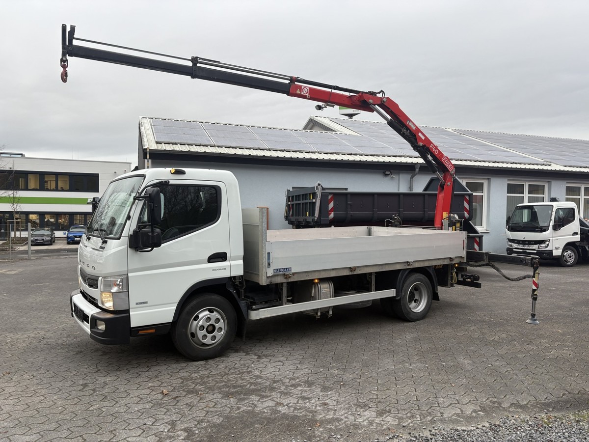 FUSO FUSO 9C18 Canter Pritsche 3.8m Kran 2x hydr. - Flatbed van: picture 1 FUSO FUSO 9C18 Canter Pritsche 3.8m Kran 2x hydr. - Flatbed van: picture 1