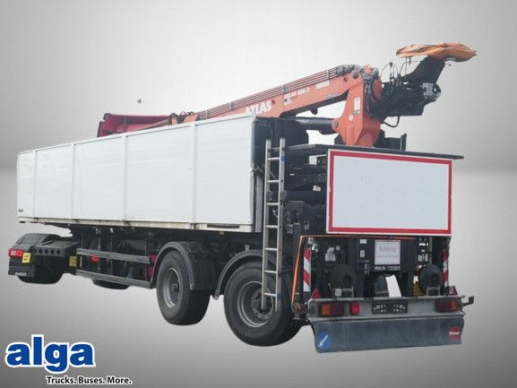 Langendorf SSH 20/25, Kalksandstein, Kran Atlas AK330.2V - Low loader semi-trailer: picture 1 Langendorf SSH 20/25, Kalksandstein, Kran Atlas AK330.2V - Low loader semi-trailer: picture 1