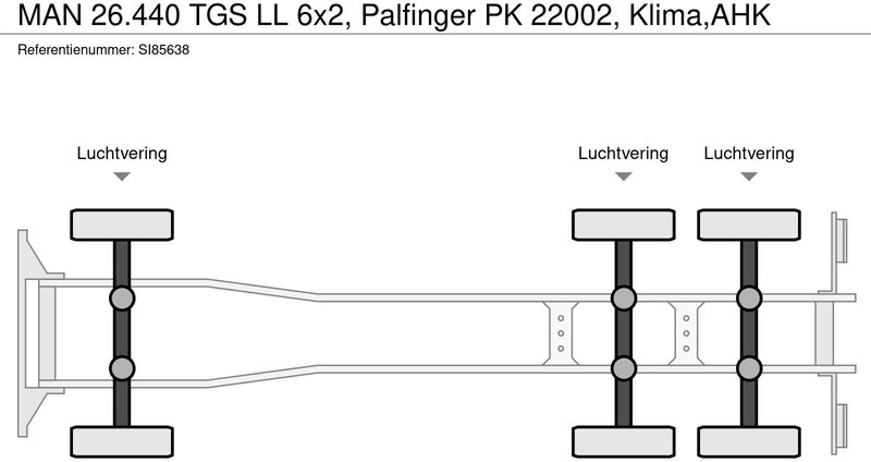 Dropside/ Flatbed truck MAN 26.440 TGS LL 6x2, Palfinger PK 22002, Klima,AHK: picture 20