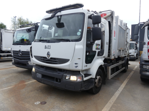 REF:8403 - Camion poubelle Renault Midlum (2013-160.268 km)(VIN:VF644AHL000007252) - Garbage truck: picture 1 REF:8403 - Camion poubelle Renault Midlum (2013-160.268 km)(VIN:VF644AHL000007252) - Garbage truck: picture 1