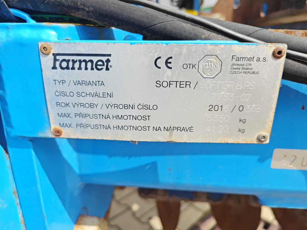 Farmet Softer 8PS - Disc harrow: picture 3 Farmet Softer 8PS - Disc harrow: picture 3