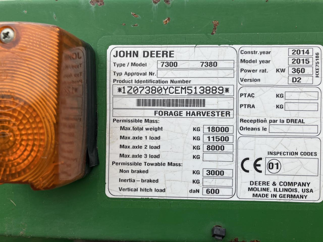 John Deere 7380 - Forage harvester: picture 4 John Deere 7380 - Forage harvester: picture 4