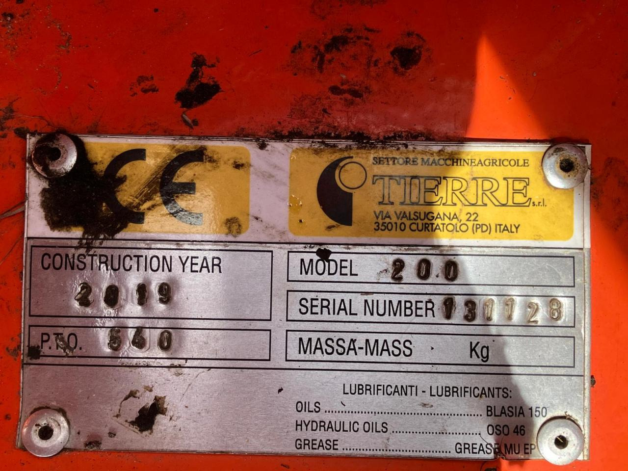 Tierre TCL 200 - Flail mower: picture 5 Tierre TCL 200 - Flail mower: picture 5