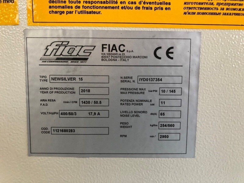 Fiac New Silver 15 / 500 Silent 11 kW 1430 L / min Elektrische Schroefcompressor met ketel - Air compressor: picture 5 Fiac New Silver 15 / 500 Silent 11 kW 1430 L / min Elektrische Schroefcompressor met ketel - Air compressor: picture 5