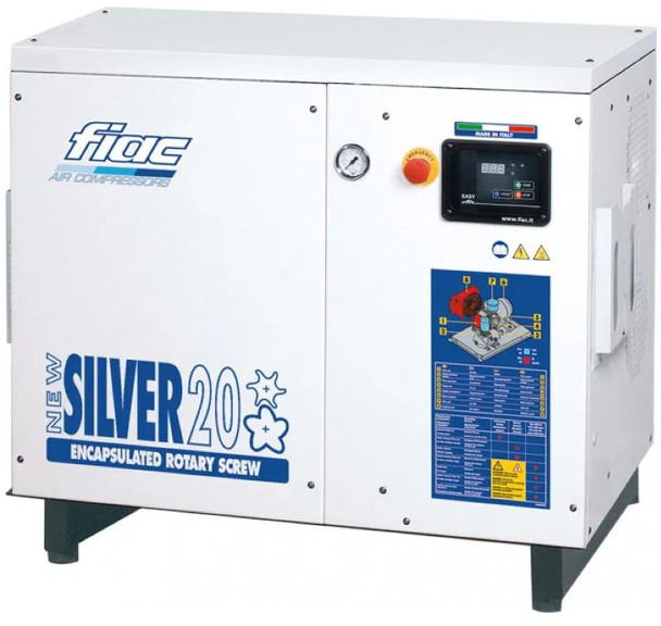 Fiac New Silver 20 Silent 15 kW 1900 L / min 10 Bar Elektrische Schroefcompressor - Air compressor: picture 1 Fiac New Silver 20 Silent 15 kW 1900 L / min 10 Bar Elektrische Schroefcompressor - Air compressor: picture 1
