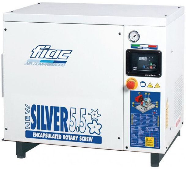 Fiac New Silver 5.5 Silent 4 kW 450 L / min 10 Bar Elektrische Schroefcompressor - Air compressor: picture 1 Fiac New Silver 5.5 Silent 4 kW 450 L / min 10 Bar Elektrische Schroefcompressor - Air compressor: picture 1