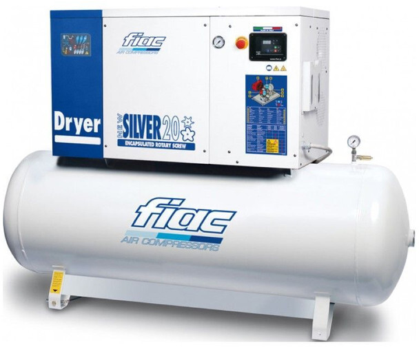 Fiac New Silver D 20 / 500 Silent 15 kW 1900 L / min 10 Bar Elektrische Schroefcompressor met ketel en droger - Air compressor: picture 1 Fiac New Silver D 20 / 500 Silent 15 kW 1900 L / min 10 Bar Elektrische Schroefcompressor met ketel en droger - Air compressor: picture 1