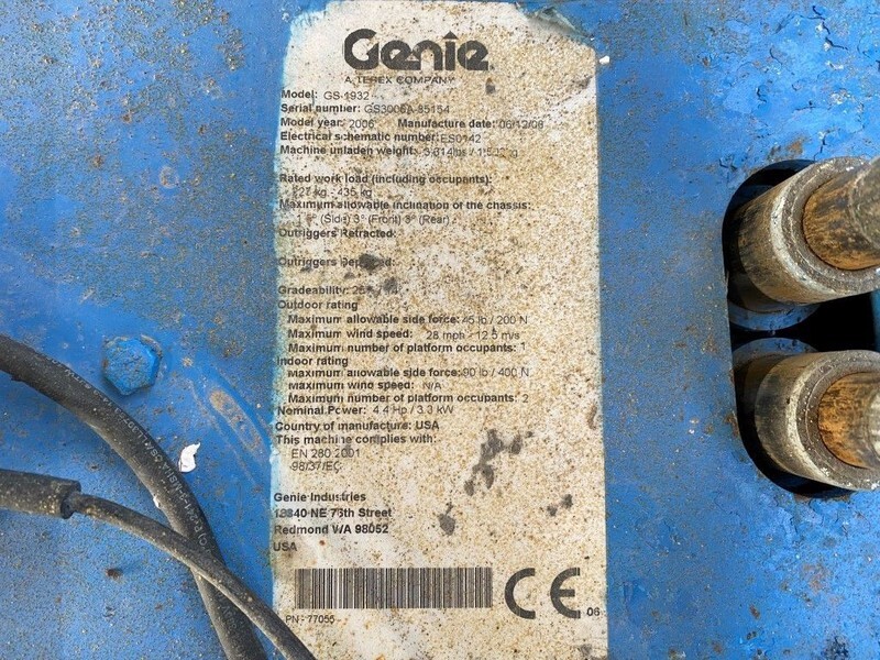 Genie GS 1932 Elektrische Schaarhoogwerker 7.8 meter werkhoogte 304 uur ! - Scissor lift: picture 4 Genie GS 1932 Elektrische Schaarhoogwerker 7.8 meter werkhoogte 304 uur ! - Scissor lift: picture 4