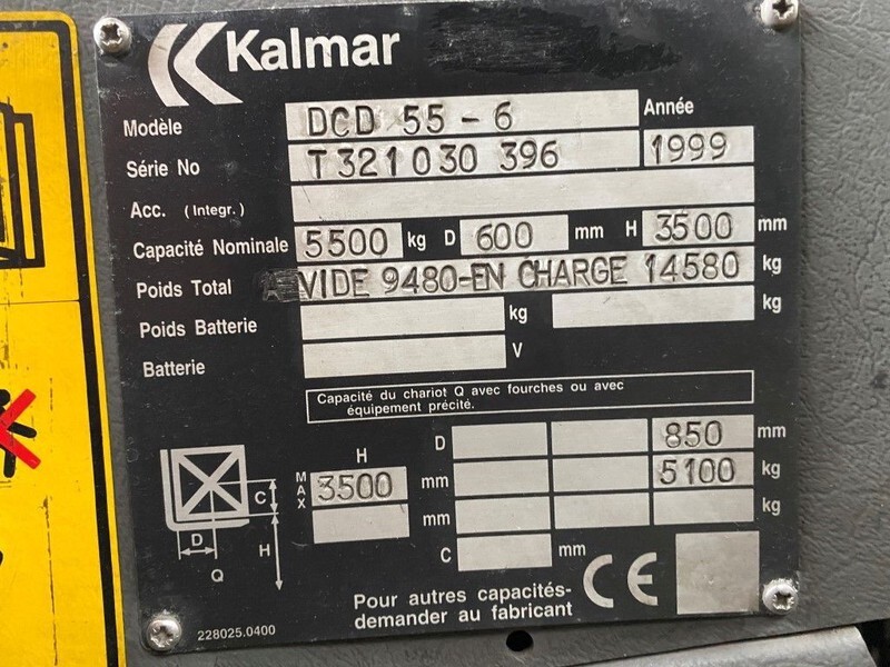 Kalmar DCD 55-6 6 ton Perkins Diesel Sideshift Positioner Freelift Heftruck - Diesel forklift: picture 5 Kalmar DCD 55-6 6 ton Perkins Diesel Sideshift Positioner Freelift Heftruck - Diesel forklift: picture 5