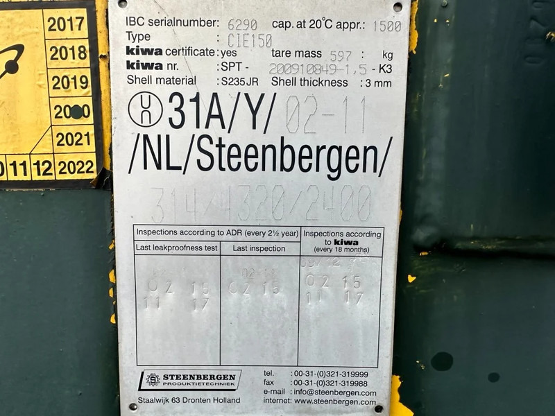 Kiwa IBC Steenbergen KIWA IBC 1500 liter dieseltank met handpomp - Storage tank: picture 3 Kiwa IBC Steenbergen KIWA IBC 1500 liter dieseltank met handpomp - Storage tank: picture 3