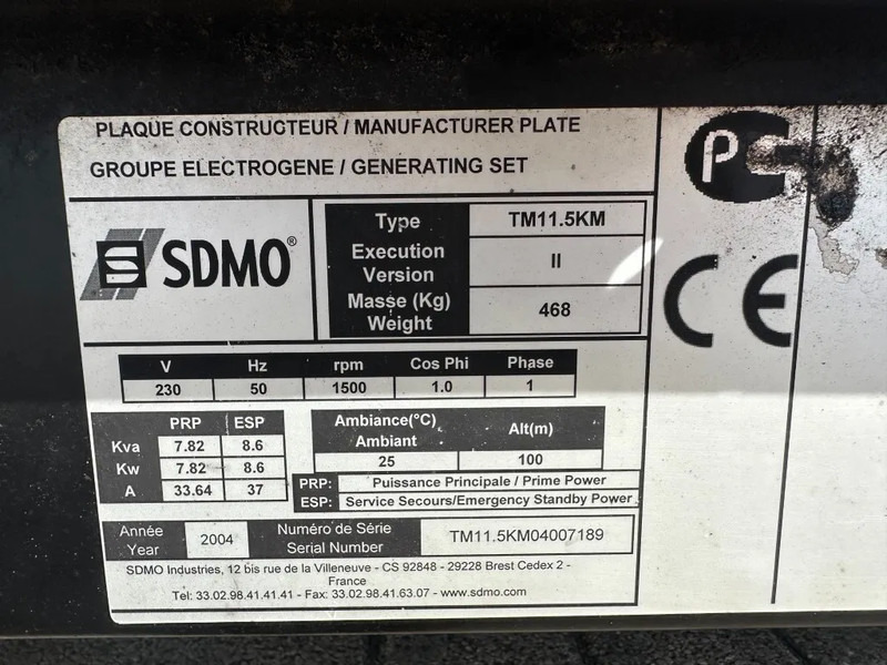 SDMO TM11.5KM Mitsubishi Mecc Alte Spa 16 kVA generatorset - Generator set: picture 3 SDMO TM11.5KM Mitsubishi Mecc Alte Spa 16 kVA generatorset - Generator set: picture 3