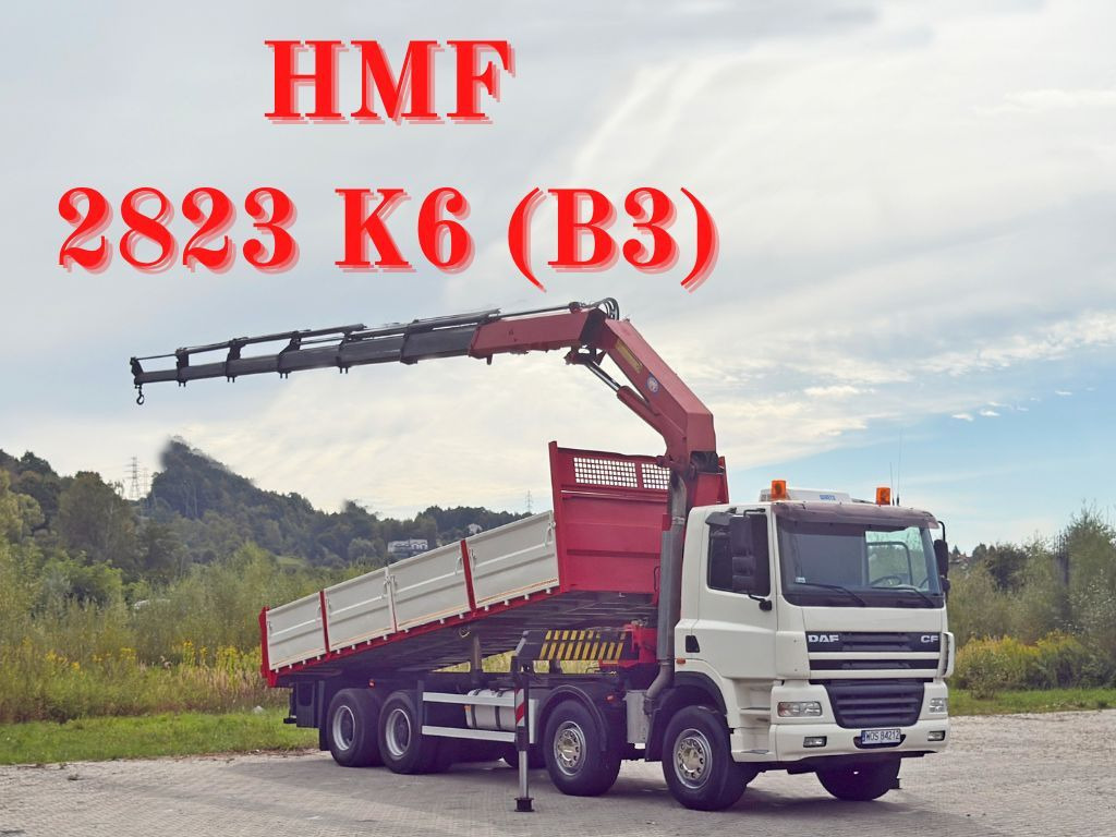 DAF CF 85.380 * HMF 2823 K6 (B3) + FUNK * 8x4 * TOP - Tipper, Crane truck: picture 1 DAF CF 85.380 * HMF 2823 K6 (B3) + FUNK * 8x4 * TOP - Tipper, Crane truck: picture 1