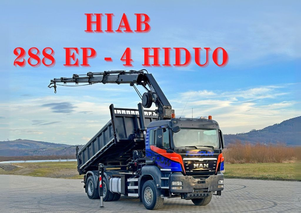 MAN TGS 33.480 * HIAB 288 EP - 4 HIDUO/ FUNK * 6x4 - Tipper, Crane truck: picture 1 MAN TGS 33.480 * HIAB 288 EP - 4 HIDUO/ FUNK * 6x4 - Tipper, Crane truck: picture 1