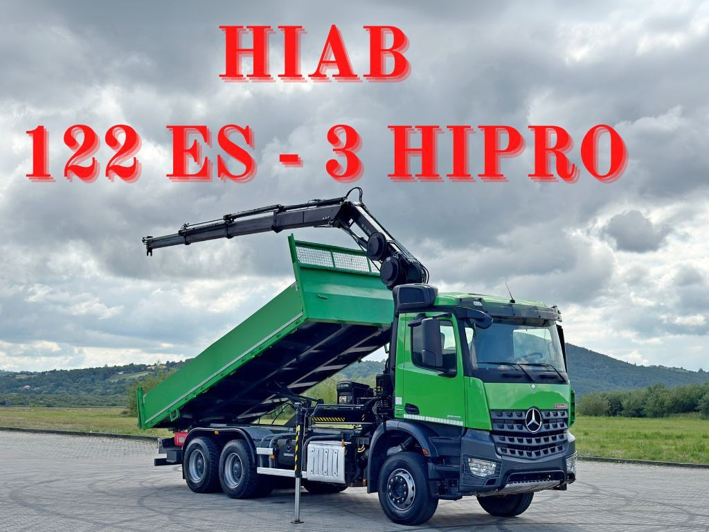 Mercedes-Benz AROCS 2636 * HIAB 122 ES - 3 HIPRO * 6x4 - Tipper, Crane truck: picture 1 Mercedes-Benz AROCS 2636 * HIAB 122 ES - 3 HIPRO * 6x4 - Tipper, Crane truck: picture 1