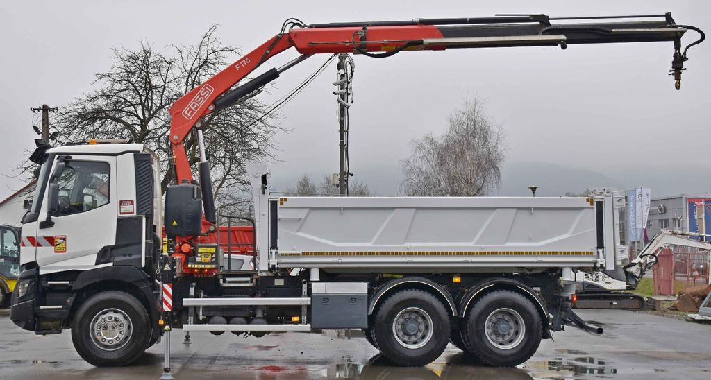 Tipper, Crane truck Renault C380 *KIPPER 5,10 m* FASSI F175A.0.22+FUNK /6x4: picture 6