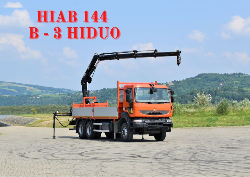 Renault KERAX 410 * HIAB 144 B-3 HIDUO / 6x4 * TOP Renault KERAX 410 * HIAB 144 B-3 HIDUO / 6x4 * TOP - Crane truck, Dropside/ Flatbed truck: picture 1 Renault KERAX 410 * HIAB 144 B-3 HIDUO / 6x4 * TOP Renault KERAX 410 * HIAB 144 B-3 HIDUO / 6x4 * TOP - Crane truck, Dropside/ Flatbed truck: picture 1