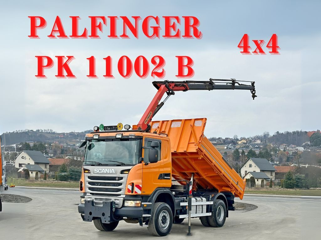 Scania G360 Kipper 4,10m *PK 11002 B + FUNK *4x4 Scania G360 Kipper 4,10m *PK 11002 B + FUNK *4x4 - Crane truck, Tipper: picture 1 Scania G360 Kipper 4,10m *PK 11002 B + FUNK *4x4 Scania G360 Kipper 4,10m *PK 11002 B + FUNK *4x4 - Crane truck, Tipper: picture 1