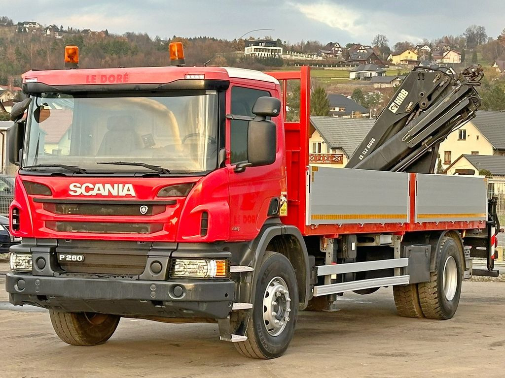 Scania P 280 * HIAB 122 E - 2 HIDUO + FUNK* TOPZUSTAND - Crane truck, Dropside/ Flatbed truck: picture 3 Scania P 280 * HIAB 122 E - 2 HIDUO + FUNK* TOPZUSTAND - Crane truck, Dropside/ Flatbed truck: picture 3