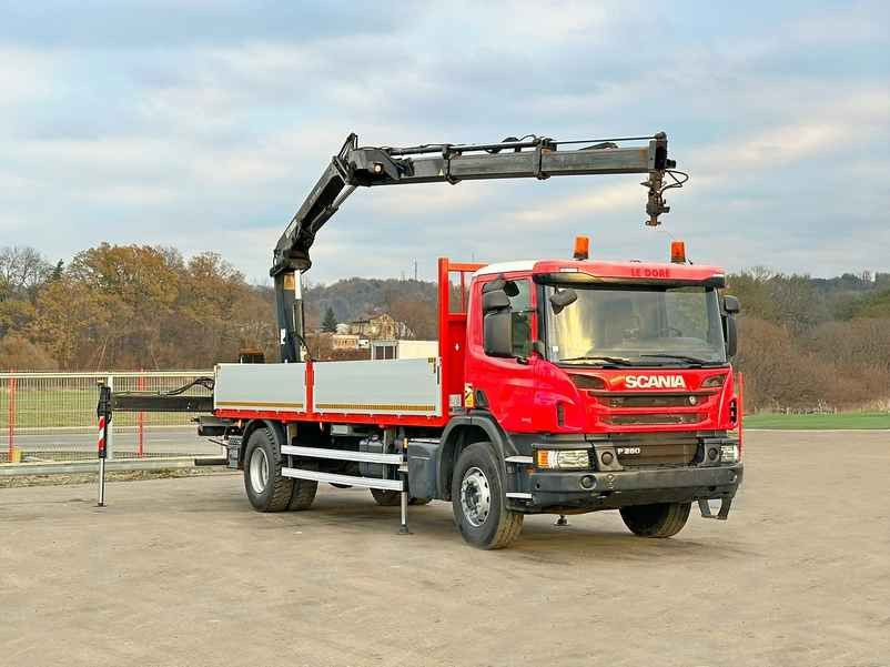 Scania P 280 * HIAB 122 E - 2 HIDUO + FUNK* TOPZUSTAND - Crane truck, Dropside/ Flatbed truck: picture 2 Scania P 280 * HIAB 122 E - 2 HIDUO + FUNK* TOPZUSTAND - Crane truck, Dropside/ Flatbed truck: picture 2