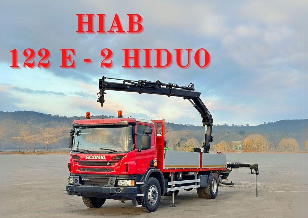 Scania P 280 * HIAB 122 E - 2 HIDUO + FUNK* TOPZUSTAND - Crane truck, Dropside/ Flatbed truck: picture 1 Scania P 280 * HIAB 122 E - 2 HIDUO + FUNK* TOPZUSTAND - Crane truck, Dropside/ Flatbed truck: picture 1