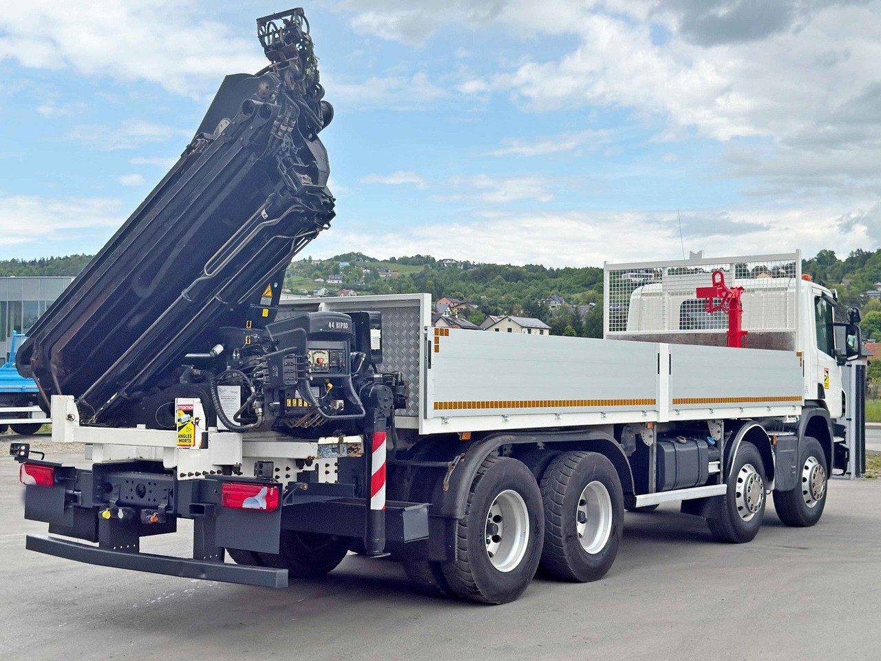 Crane truck, Dropside/ Flatbed truck Scania P 410*PLATFORM 7,00m*HIAB 244 E-5 HIPRO+FUNK/8x4 Scania P 410*PRITSCHE 7,00m*HIAB 244 E-5 HIPRO+FUNK/8x4: picture 6 Crane truck, Dropside/ Flatbed truck Scania P 410*PLATFORM 7,00m*HIAB 244 E-5 HIPRO+FUNK/8x4 Scania P 410*PRITSCHE 7,00m*HIAB 244 E-5 HIPRO+FUNK/8x4: picture 6