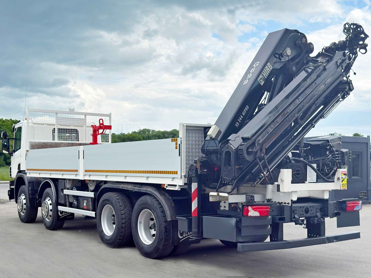 Crane truck, Dropside/ Flatbed truck Scania P 410*PLATFORM 7,00m*HIAB 244 E-5 HIPRO+FUNK/8x4 Scania P 410*PRITSCHE 7,00m*HIAB 244 E-5 HIPRO+FUNK/8x4: picture 7 Crane truck, Dropside/ Flatbed truck Scania P 410*PLATFORM 7,00m*HIAB 244 E-5 HIPRO+FUNK/8x4 Scania P 410*PRITSCHE 7,00m*HIAB 244 E-5 HIPRO+FUNK/8x4: picture 7