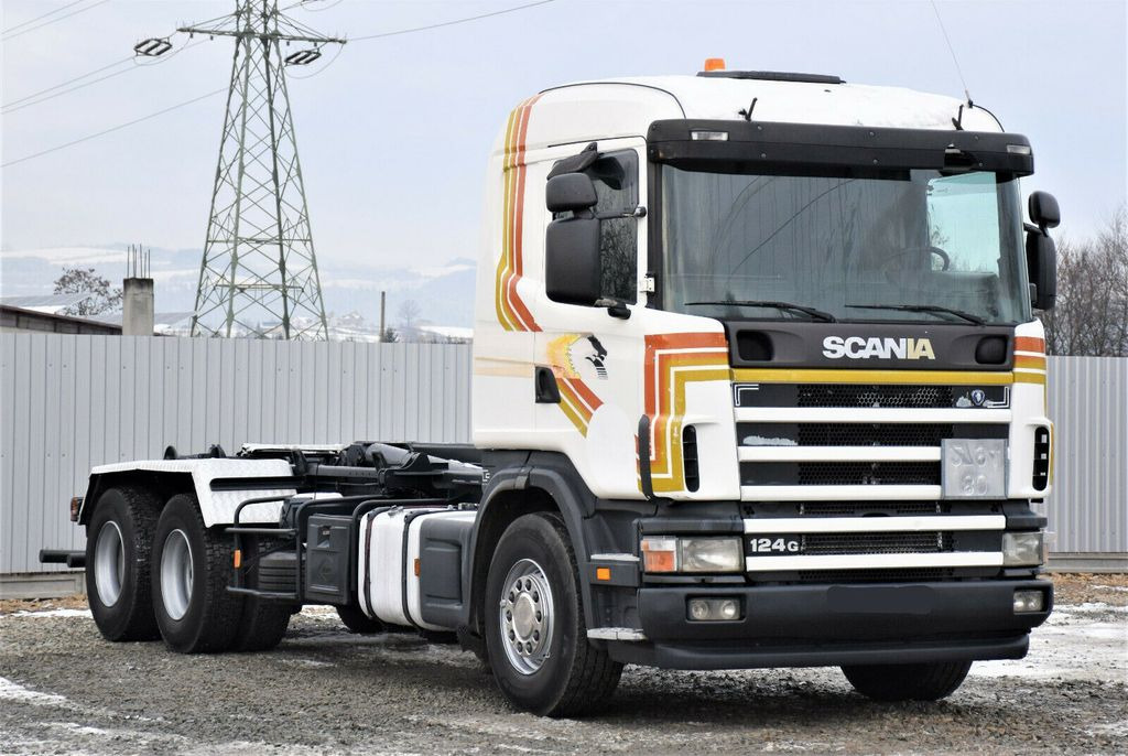 Scania R124 470 Abrollkipper *6x2* Top Zustand ! - Hook lift truck: picture 3 Scania R124 470 Abrollkipper *6x2* Top Zustand ! - Hook lift truck: picture 3