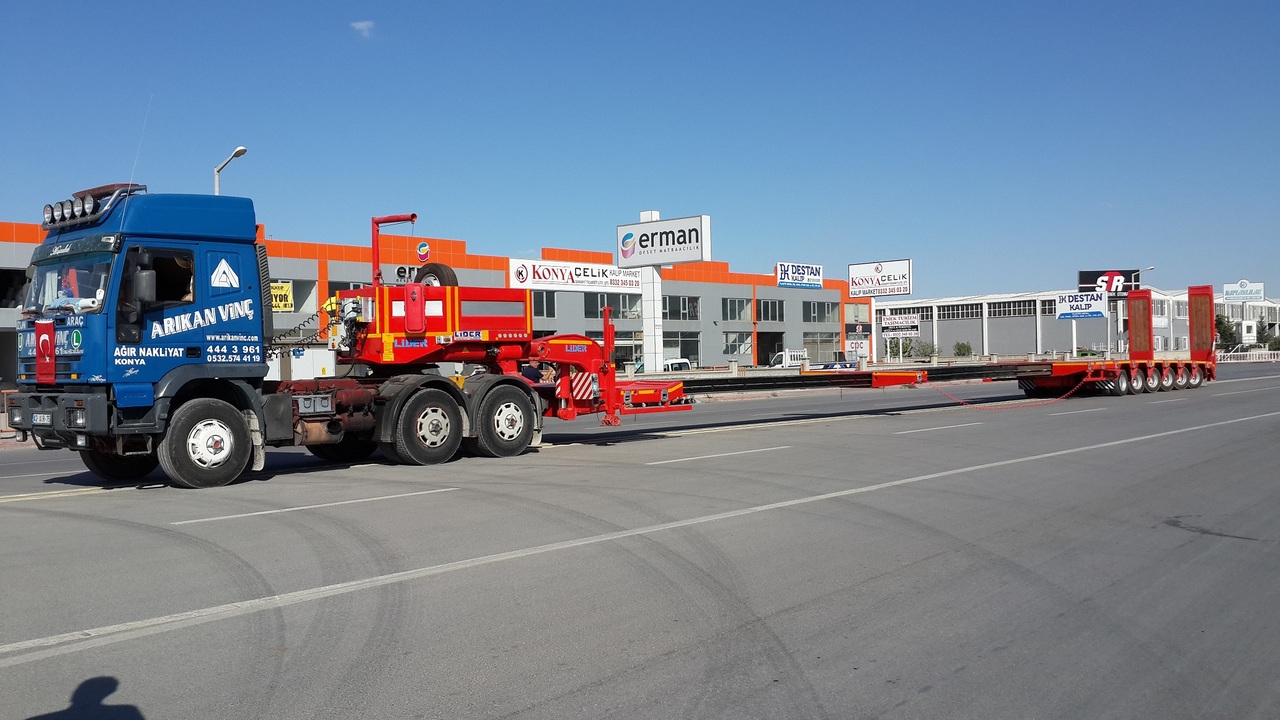 New Low loader semi-trailer for transportation of heavy machinery LIDER 2024 YEAR NEW MODELS containeer flatbes semi TRAILER FOR SALE: picture 6