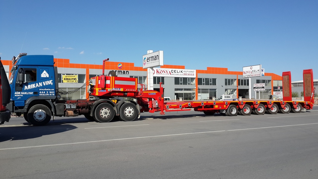 New Low loader semi-trailer for transportation of heavy machinery LIDER 2024 YEAR NEW MODELS containeer flatbes semi TRAILER FOR SALE: picture 7