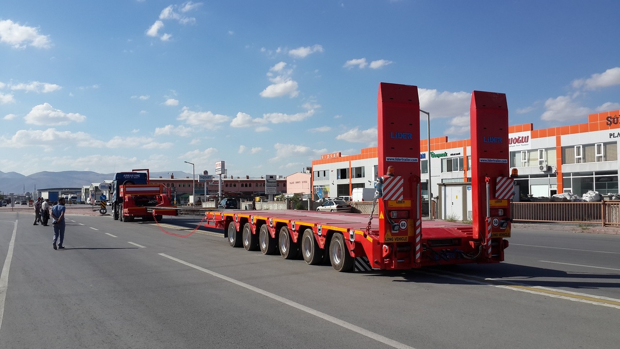 New Low loader semi-trailer for transportation of heavy machinery LIDER 2024 YEAR NEW MODELS containeer flatbes semi TRAILER FOR SALE: picture 10