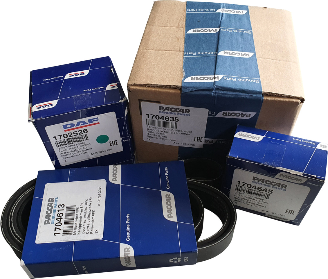 DAF SPANROL MET POLY-V RIEMSET 8-RIB (8PK) | 1706837 - Belt tensioner for Truck: picture 1 DAF SPANROL MET POLY-V RIEMSET 8-RIB (8PK) | 1706837 - Belt tensioner for Truck: picture 1