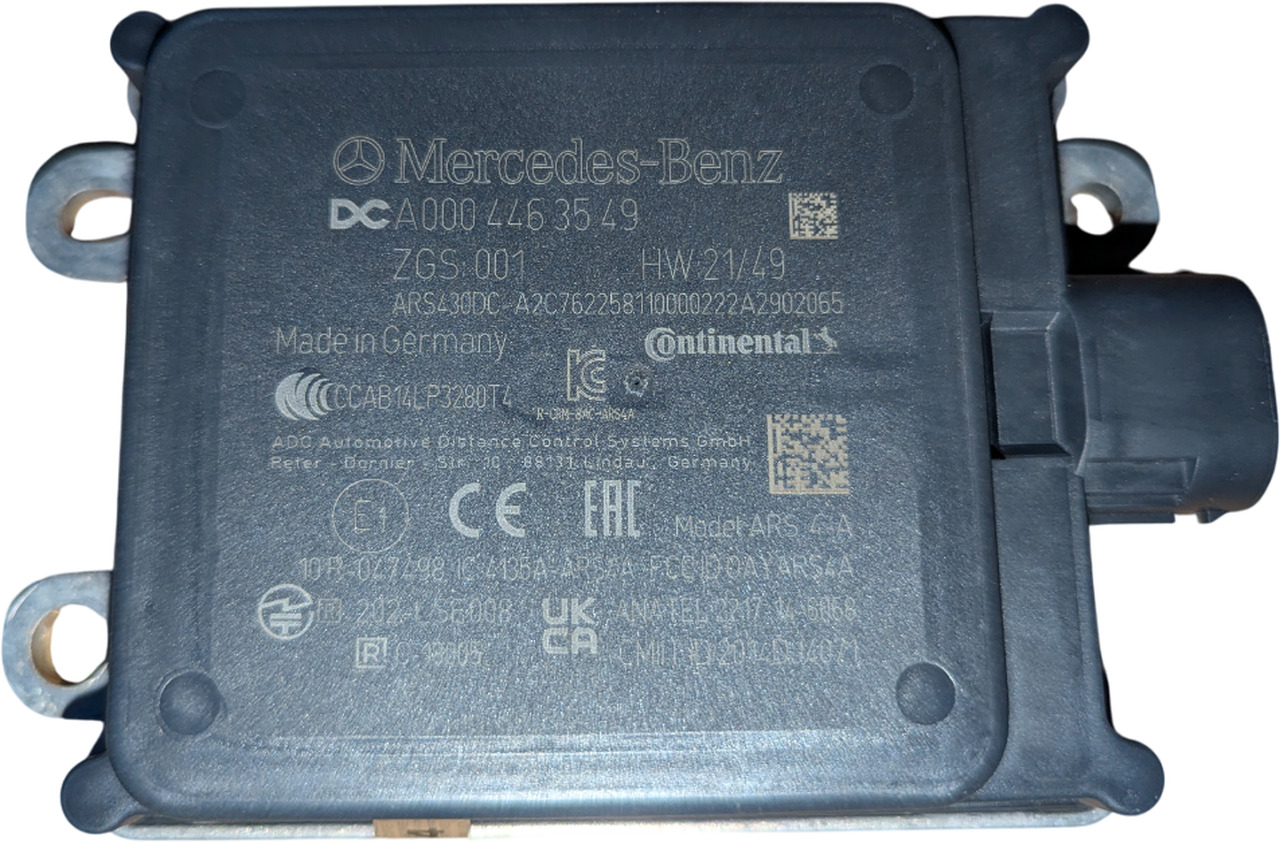MERCEDES-BENZ OEM AFSTANDS RADAR SENSOR VOOR MP4-MP5 0004463549 - Sensor for Truck: picture 1 MERCEDES-BENZ OEM AFSTANDS RADAR SENSOR VOOR MP4-MP5 0004463549 - Sensor for Truck: picture 1