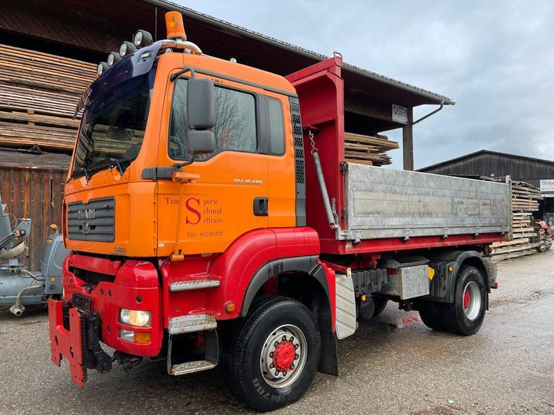 MAN TGA 18.480 3 way tipper + snowplow 4x4 - Tipper: picture 1 MAN TGA 18.480 3 way tipper + snowplow 4x4 - Tipper: picture 1