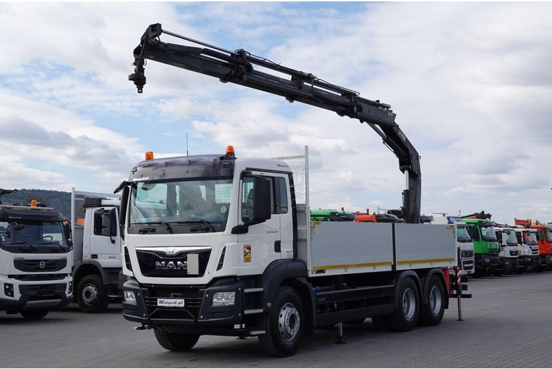 MAN TGS 26.320 / 6X4 / SKRZYNIOWY 6.5 M + HDS HIAB 188 BS-3 / MAX UD - Dropside/ Flatbed truck, Crane truck: picture 1 MAN TGS 26.320 / 6X4 / SKRZYNIOWY 6.5 M + HDS HIAB 188 BS-3 / MAX UD - Dropside/ Flatbed truck, Crane truck: picture 1