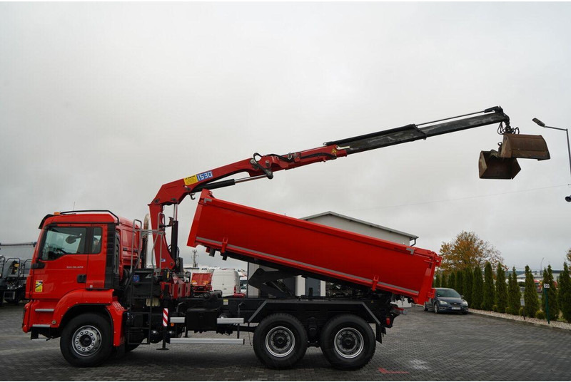 MAN TGS 26.400 / 6x4 / WYWROTKA 2 STRONNA + HDS HMF 1530 K2 / HYDR - Tipper, Crane truck: picture 2 MAN TGS 26.400 / 6x4 / WYWROTKA 2 STRONNA + HDS HMF 1530 K2 / HYDR - Tipper, Crane truck: picture 2