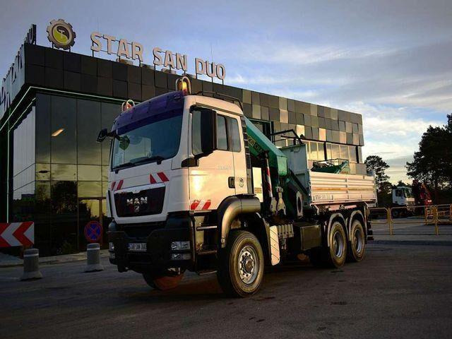 Tipper, Crane truck MAN TGS 26.440 6x6 PALFINGER PK 36002 Crane Basket: picture 8