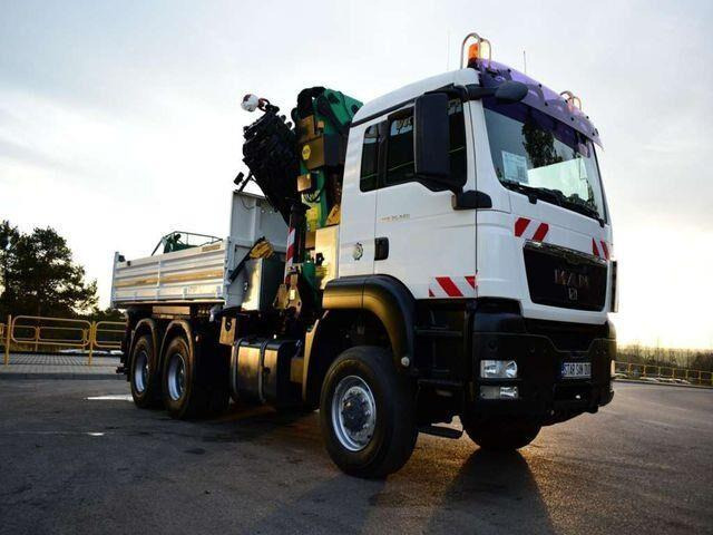 Tipper, Crane truck MAN TGS 26.440 6x6 PALFINGER PK 36002 Crane Basket: picture 12